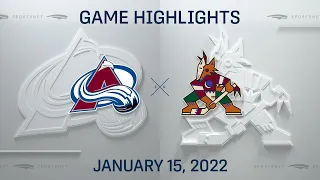 NHL Highlights | Avalanche vs. Coyotes - Jan 15, 2022