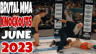 BEST BRUTAL MMA  KNOCKOUTS COMPILATION OF JUNE 2023