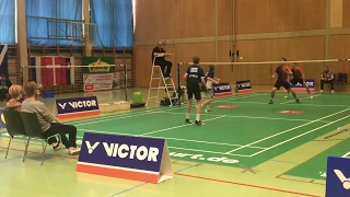 2019 badminton Austria U17 Open Mens doubles final 🇩🇰 vs 🇷🇺