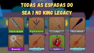 COMO PEGAR TODAS AS ESPADAS DO SEA 1 + SHOWCASE (KING LEGACY)