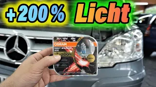 Mercedes Viano Scheinwerfer Lampe Wechseln | H7 | Osram Night Breaker |