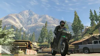 Climbing Mount CHILIAD in (Kawasaki Ninja H2)  GTA 5.