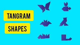 Learn Tangram Shapes  - Butterfly, Bee, Snail, Bat, Owl, Dragon | How to make Tangram Playful DNA