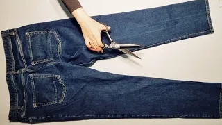 [DIY]🤗🤗🤗 Two transformations of jeans that I don't wear!! I'm not envious of luxury goods~~
