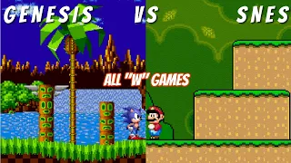 All Genesis Vs SNES Games Compared Side By Side Part 16: W Games