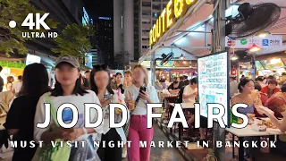 [4K] Walking around JODD FAIRS Train Night Market in Bangkok, Thailand (May 2024)