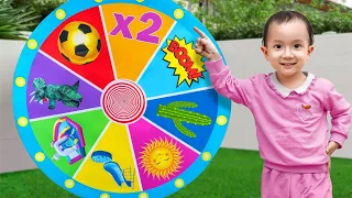 Kids playing Magic Wheel Challenge with Tana and other outdoors activities for kids