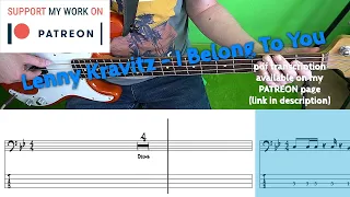 Lenny Kravitz - I Belong To You (Bass cover with tabs)