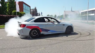 Modified BMW M2 Cars Leaving a Car Meet! M2 Competition, Akrapovic M2, M3 G80,  X1 Extreme Edition