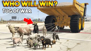 GTA 5 ONLINE : TUG OF WAR ANIMAL EDITION (WHO WILL WIN?)