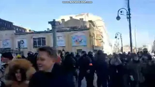 ПЕРВЫЕ СТОЛКНОВЕНИЯ С ОМОНОМ/ ВЛАДИВОСТОК 23.01.21