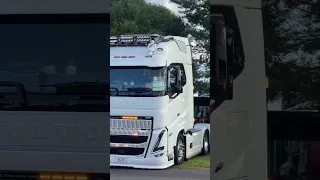 White Volvo truck