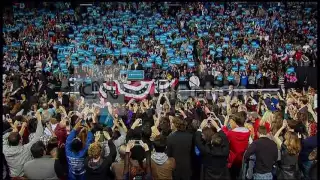 OH:OBAMA IN COLUMBUS- WALK UP 'FIRED UP"