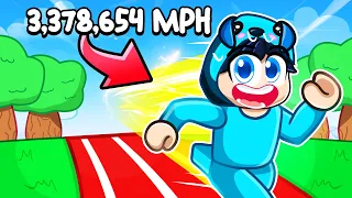 I Ran 5,776,916 MPH to be the FASTEST in Speed Simulator With Crazy Fan Girl!