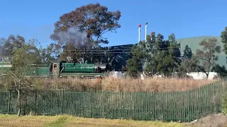3801 & 3526 steam train coming through Campbelltown 17th July 2022