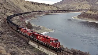 OVERLOAD OF HUGE COAL TRAINS THRU CANADAS CANYONS!! Captured In The Most Beautiful Places In BC