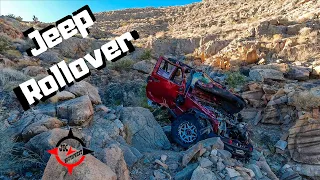 Jeep JK rollover crash site