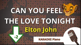 CAN YOU FEEL THE LOVE TONIGHT (Elton John) - KARAOKE Piano LOWER Key