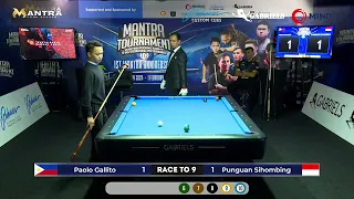 PAOLO GALLITO vs PUNGUAN SIHOMBING ( RACE TO 9 )( MANTRA 10 BALL INTERNATIONAL OPEN TOURNAMENT )