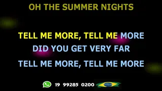 Grease - Summer Nights (with male voice) - Karaokê