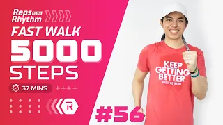 5000 STEPS FAST & FUN WALK in 37 Mins • 150 BPM • Walking Workout #56 • Keoni Tamayo