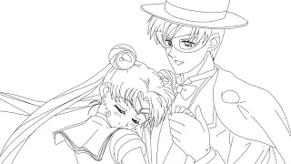The Opening of Sailor Moon Crystal 2nd series drawn in the art style of 90's series
