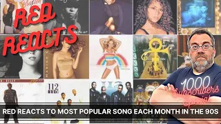 Red Reacts To Most Popular Song Each Month in the 90s | 1000 Subscriber Special