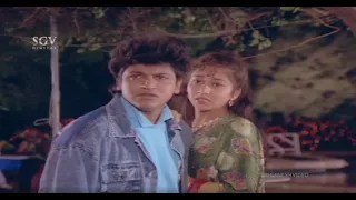 Shivarajkumar Saves Sudharani From Goon In Party | Midida Shruthi Kannada Movie Scene