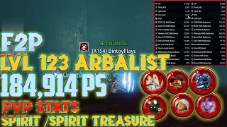 MIR4 Lvl 123 Arbalist 184.914 PS F2P | PVP STATS | SPIRIT | SPIRIT TREASURE |