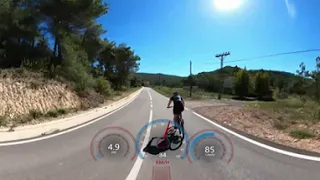 60 minute 360° VR Virtual Indoor Cycling Woman Workout Catalunya Spain Garmin 4K