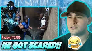 He Got Scared!!| Mortal Kombat Elevator Prank (REACTION)