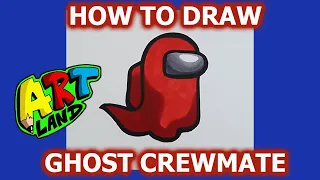 How to Draw AMONG US GHOST CREWMATE!!!