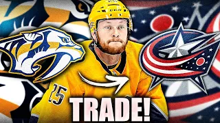 COLUMBUS BLUE JACKETS & NASHVILLE PREDATORS MAKE A TRADE: MATHIEU OLIVIER FOR 2022 NHL DRAFT PICK