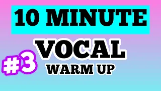 10 MINUTE VOCAL WARM UP - pitch accuracy, agility, vocal cry, chest voice, head voice and falsetto