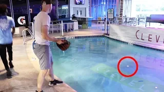 Would YOU have jumped in the pool for this baseball at Marlins Park?