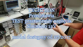 TEST przetwornicy Sinus600 12V/230V 2017 TECHTRON.pl