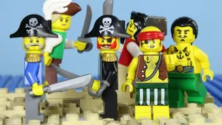 LEGO City Angry Pirates Fail STOP MOTION LEGO Pirate Treasure Scrap! | LEGO Pirates | Billy Bricks