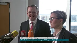 Bodo Ramelow und Susanne Hennig-Wellsow zur möglichen Neuwahl in Thüringen am 10.02.20