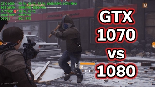 The Division - GTX 1070 vs 1080 - 1440p vs 2160p - i7-7700k - Benchmark