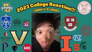 I GOT INTO MY DREAM SCHOOL!!! [College Decisions Reaction 2023, Ivies, T20, Class of 2027]
