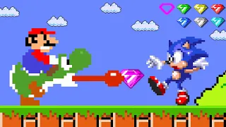 If Sonic in Super Mario Bros. collect Emerald CALAMITY!