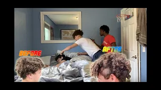Shaving My Friends Hair While He Was Sleeping PRANK!!!(Extreme Fight)