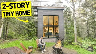 2-STORY 300sqft TINY HOME TOWER w/ Rooftop Deck! (Full Airbnb Tour)