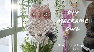 Boho Macrame Owl Wall Hanging Tutorial #2 | Step by step