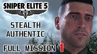 MISSION 1 / The Atlantic Wall – SNIPER ELITE 5 Authentic Stealth No Alarms Gameplay Walkthrough