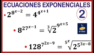 📘TEORÍA DE EXPONENTES 09: Ecuaciones Exponenciales de Segundo Nivel