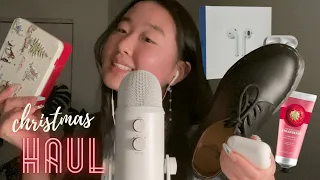 ASMR Haul / What I Got For Christmas (tapping, whispers, personal attention to objects)