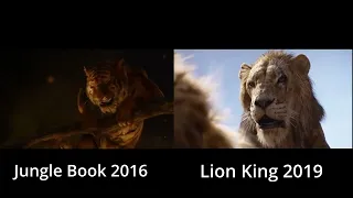 Mufasa 2019 Vs Share Khan 2016 Death Scene