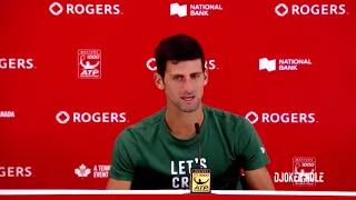 Novak Djokovic "Hard court is my most successful surface" - Rogers Cup 2018 (HD)