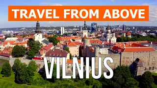 Vilnius from above | Drone video in 4k | Lithuania, Vilnius city from the air